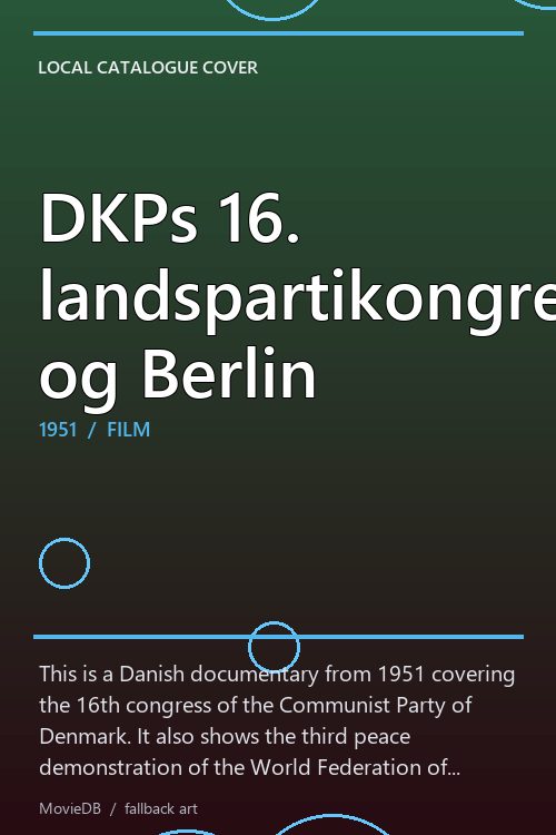 DKPs 16. landspartikongres og Berlin poster