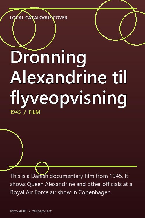 Dronning Alexandrine til flyveopvisning poster