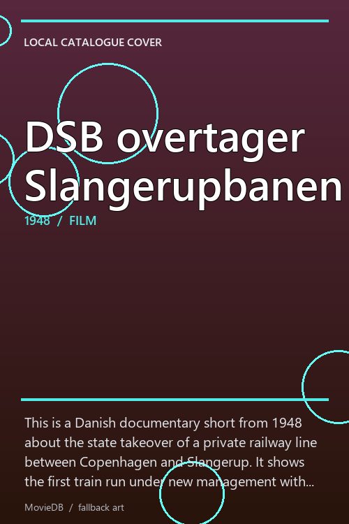 DSB overtager Slangerupbanen poster