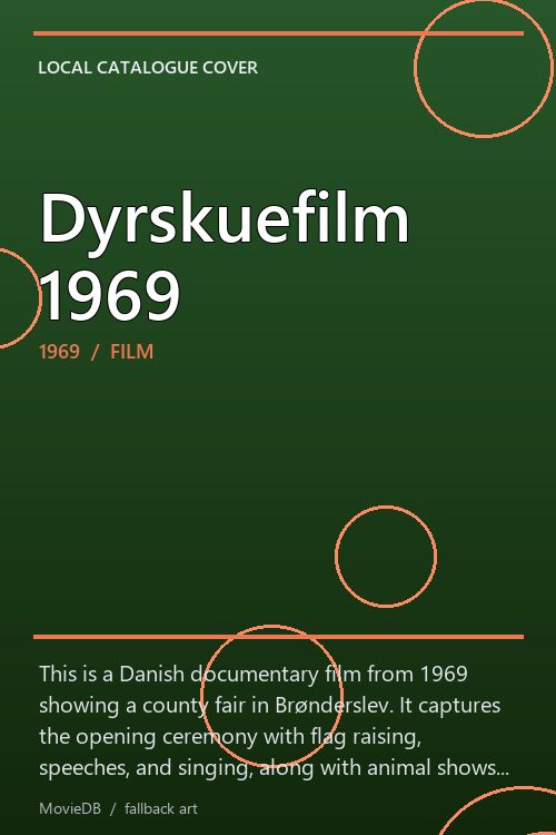 Dyrskuefilm 1969 poster