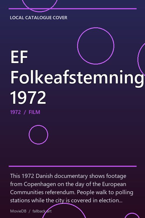 EF Folkeafstemning 1972 poster