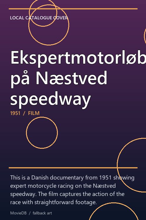 Ekspertmotorløb på Næstved speedway poster