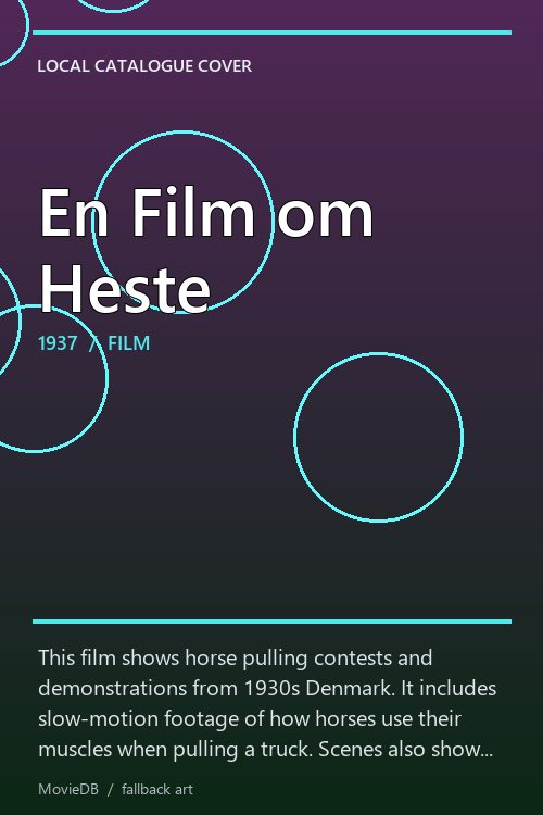 En Film om Heste poster