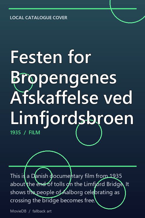 Festen for Bropengenes Afskaffelse ved Limfjordsbroen poster