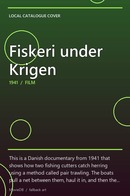 Fiskeri under Krigen poster