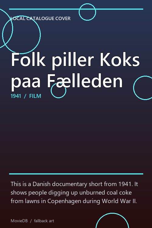 Folk piller Koks paa Fælleden poster