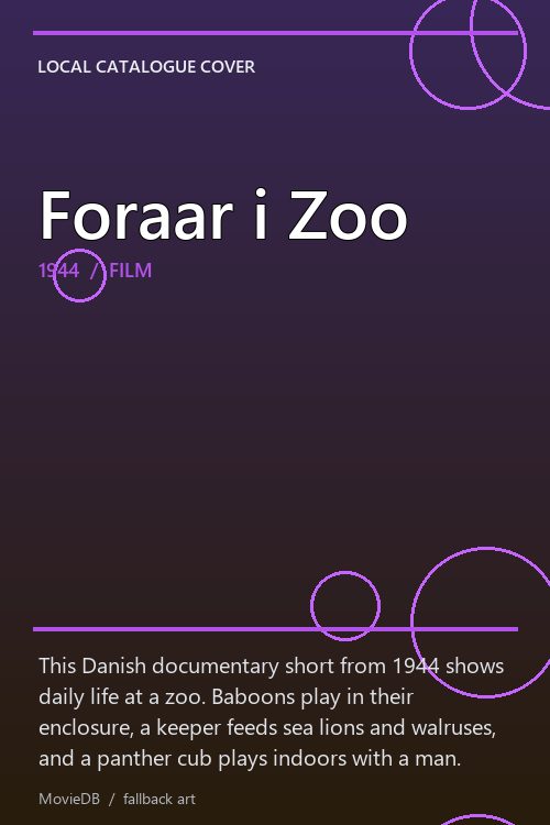 Foraar i Zoo poster