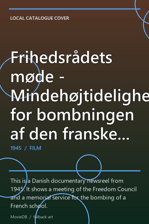 Frihedsrådets møde - Mindehøjtidelighed for bombningen af den franske skole poster