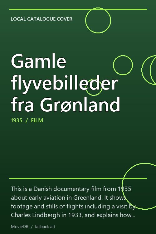 Gamle flyvebilleder fra Grønland poster