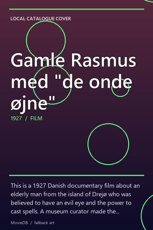 Gamle Rasmus med "de onde øjne" poster
