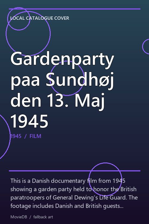 Gardenparty paa Sundhøj den 13. Maj 1945 poster