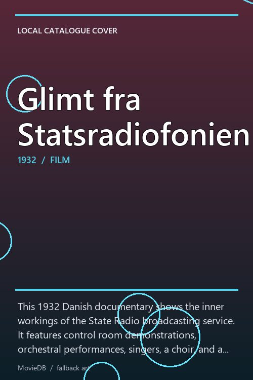 Glimt fra Statsradiofonien poster