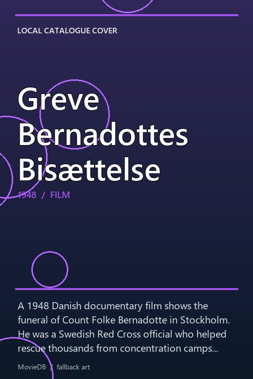 Greve Bernadottes Bisættelse poster