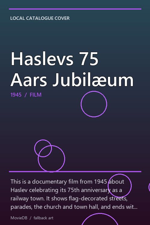Haslevs 75 Aars Jubilæum poster