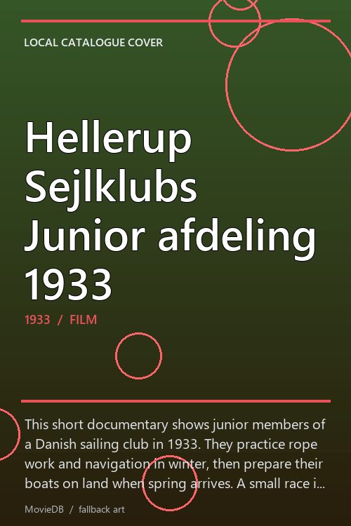 Hellerup Sejlklubs Junior afdeling 1933 poster