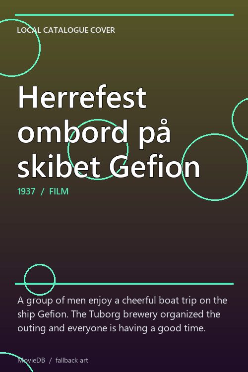 Herrefest ombord på skibet Gefion poster