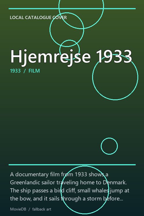 Hjemrejse 1933 poster