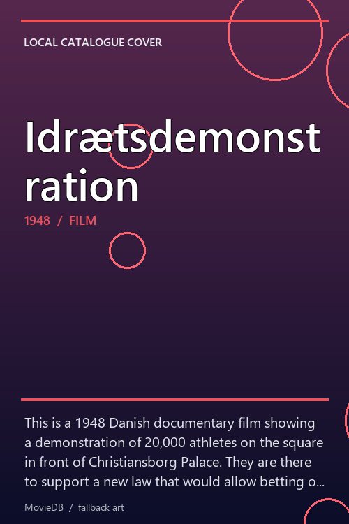 Idrætsdemonstration poster