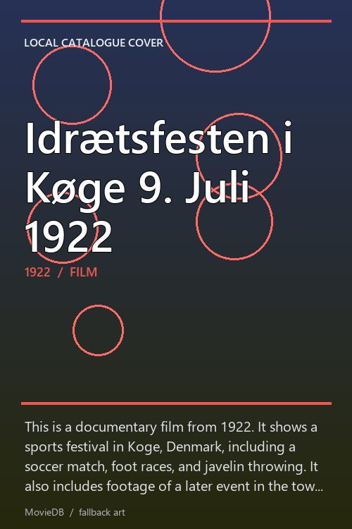 Idrætsfesten i Køge 9. Juli 1922 poster