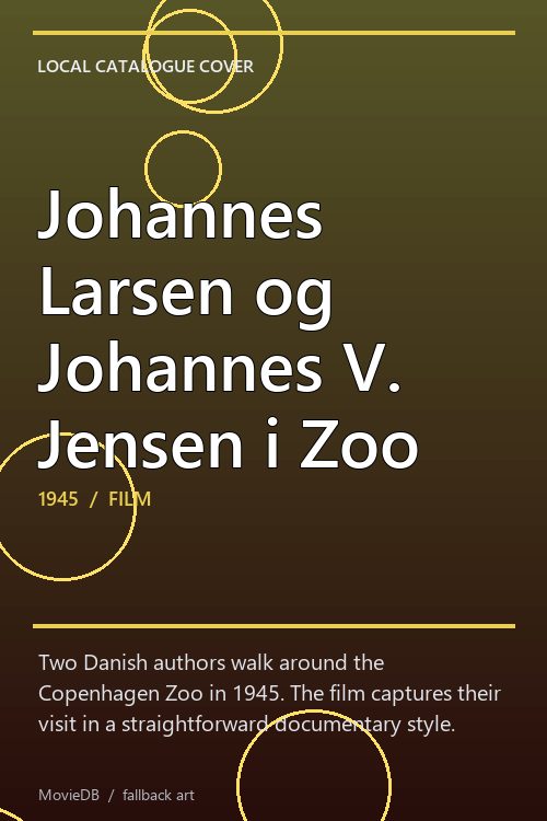 Johannes Larsen og Johannes V. Jensen i Zoo poster