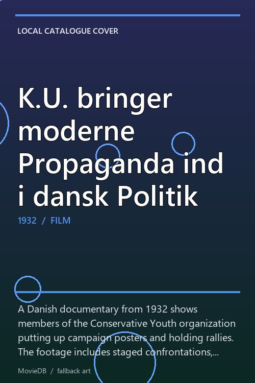 K.U. bringer moderne Propaganda ind i dansk Politik poster