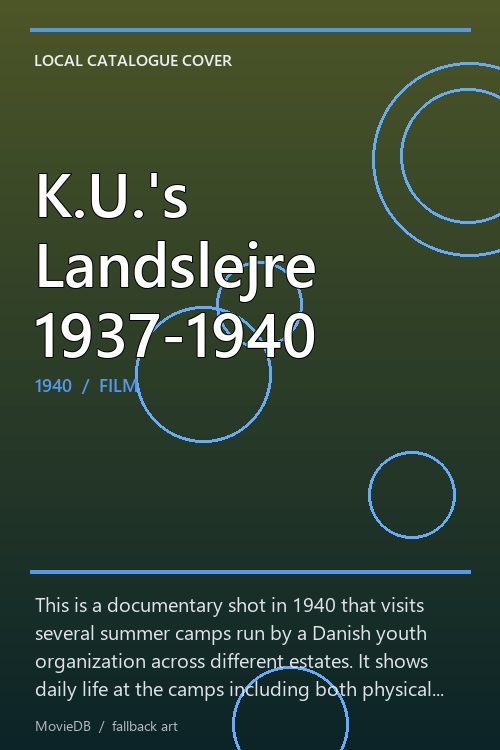 K.U.'s Landslejre 1937-1940 poster