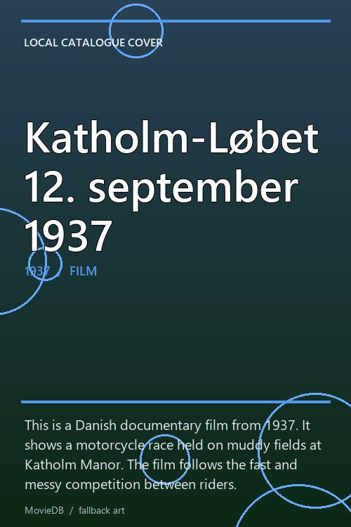 Katholm-Løbet 12. september 1937 poster