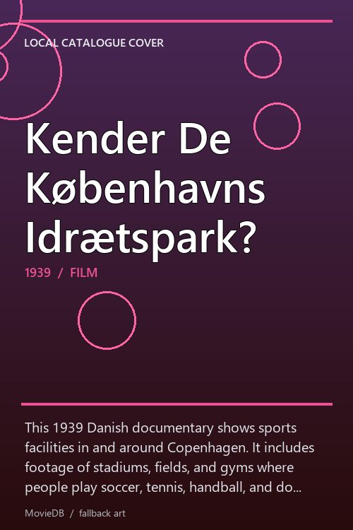 Kender De Københavns Idrætspark? poster