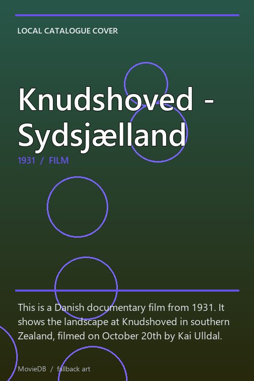 Knudshoved - Sydsjælland poster