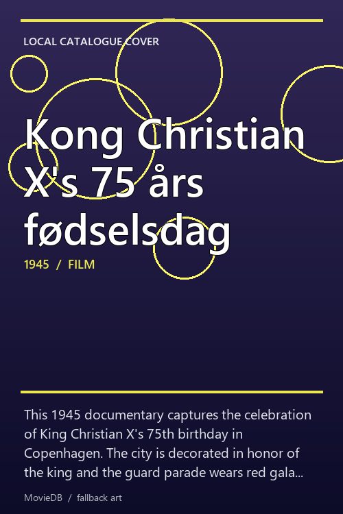 Kong Christian X's 75 års fødselsdag poster