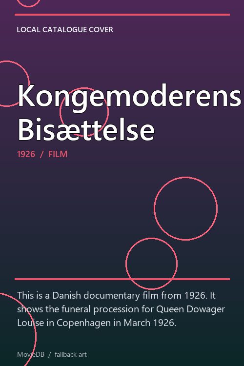 Kongemoderens Bisættelse poster