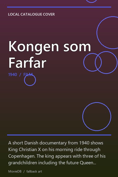 Kongen som Farfar poster