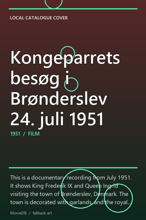 Kongeparrets besøg i Brønderslev 24. juli 1951 poster