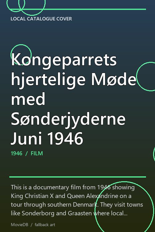 Kongeparrets hjertelige Møde med Sønderjyderne Juni 1946 poster