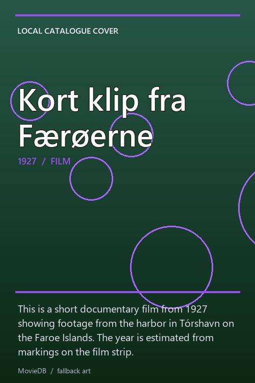 Kort klip fra Færøerne poster