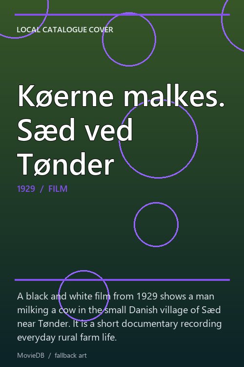 Køerne malkes. Sæd ved Tønder poster