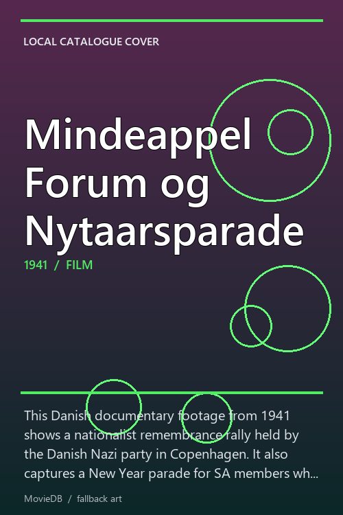 Mindeappel Forum og Nytaarsparade poster