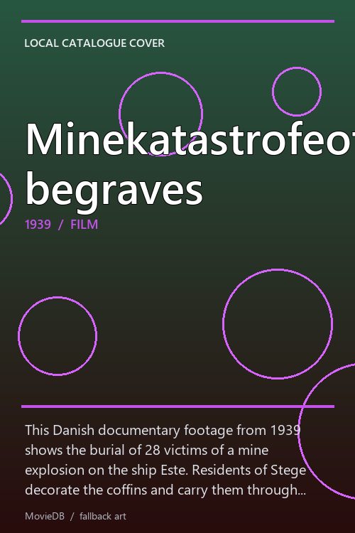 Minekatastrofeofre begraves poster