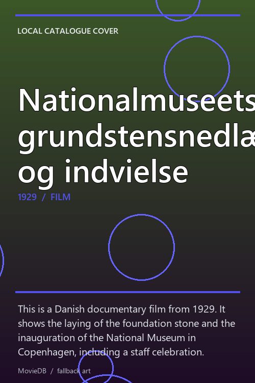 Nationalmuseets grundstensnedlæggelse og indvielse poster