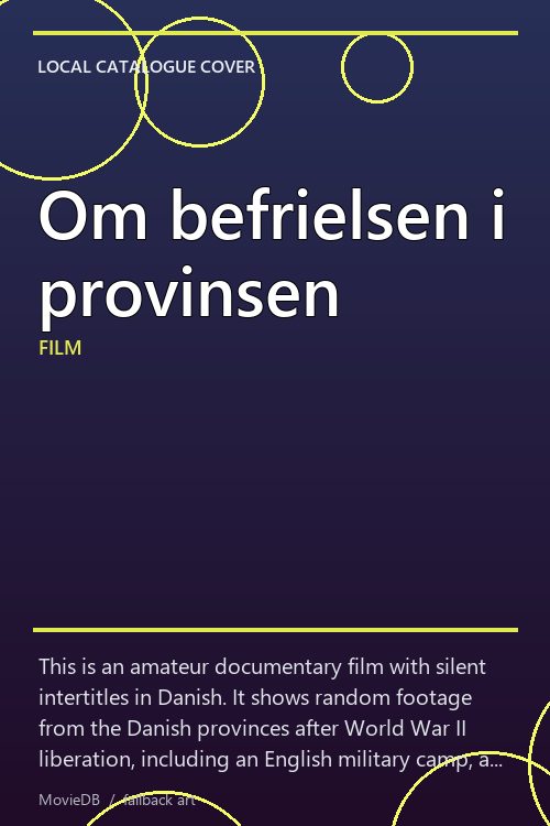 Om befrielsen i provinsen poster