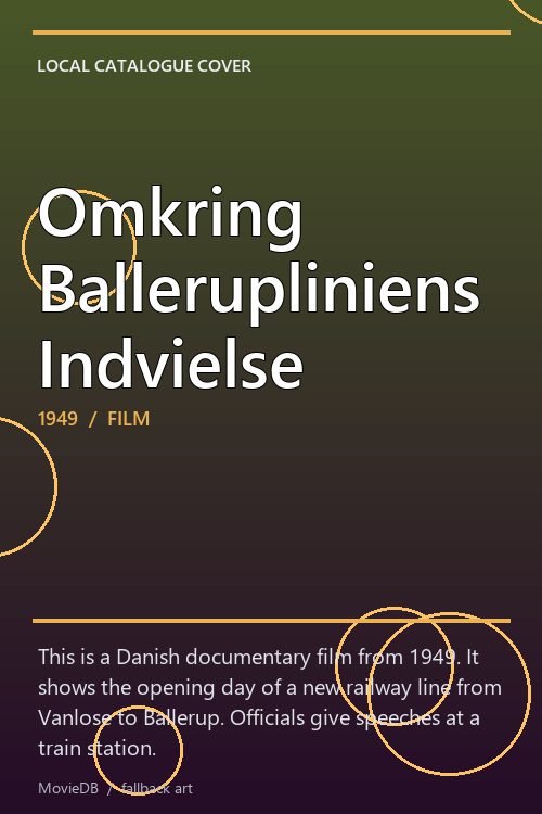 Omkring Ballerupliniens Indvielse poster