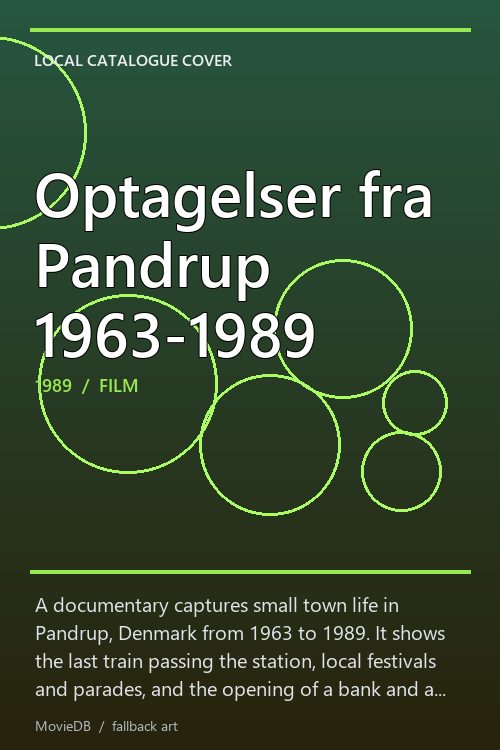 Optagelser fra Pandrup 1963-1989 poster