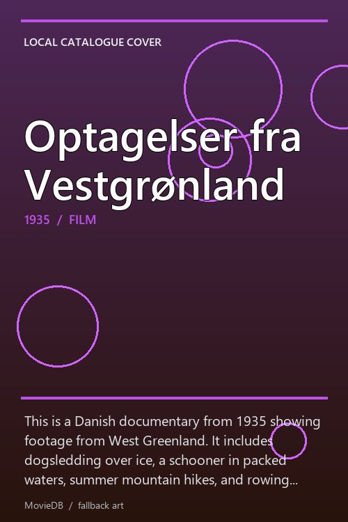 Optagelser fra Vestgrønland poster