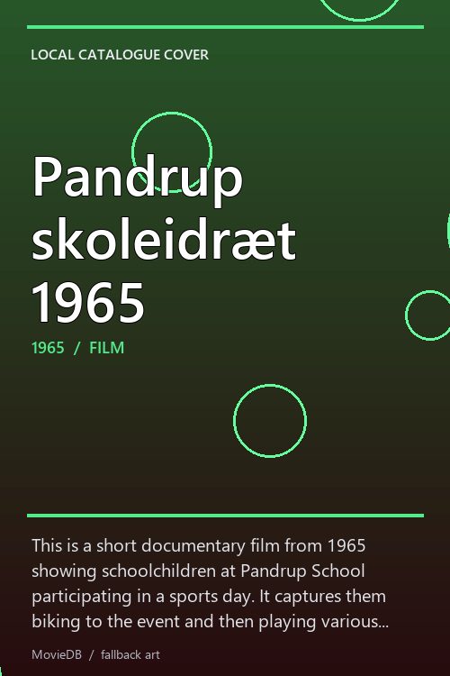Pandrup skoleidræt 1965 poster