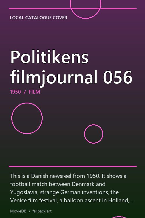 Politikens filmjournal 056 poster