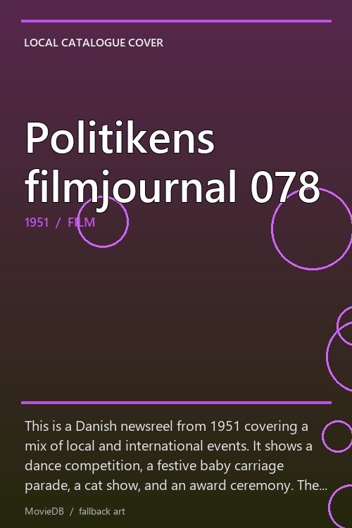 Politikens filmjournal 078 poster