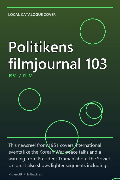 Politikens filmjournal 103 poster