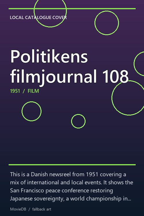 Politikens filmjournal 108 poster