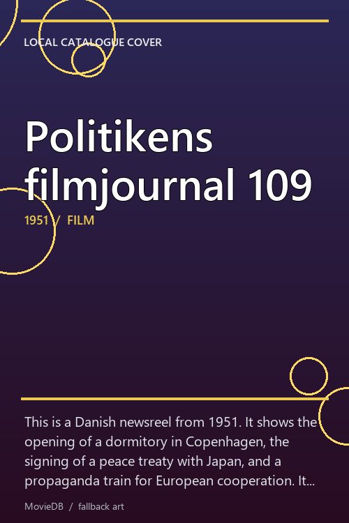 Politikens filmjournal 109 poster
