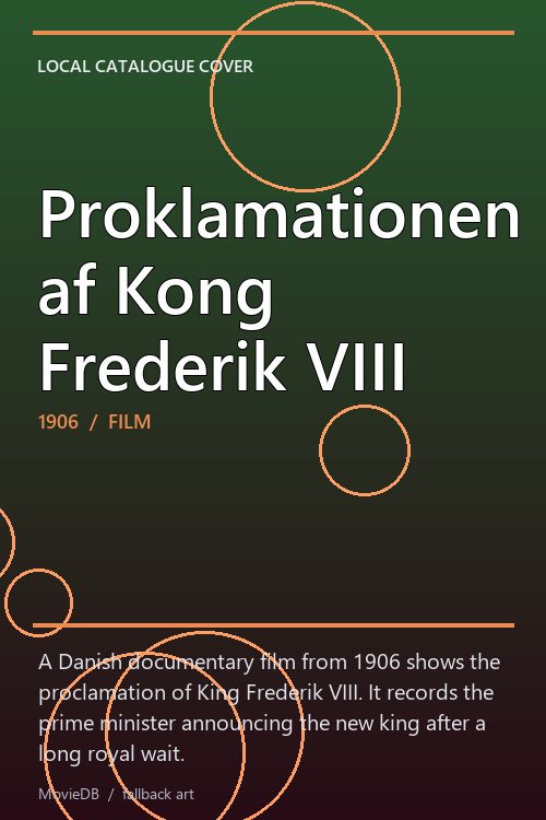Proklamationen af Kong Frederik VIII poster